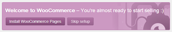 WooCommerce Install Pages
