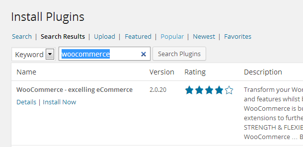 Install eCommerce Plugin