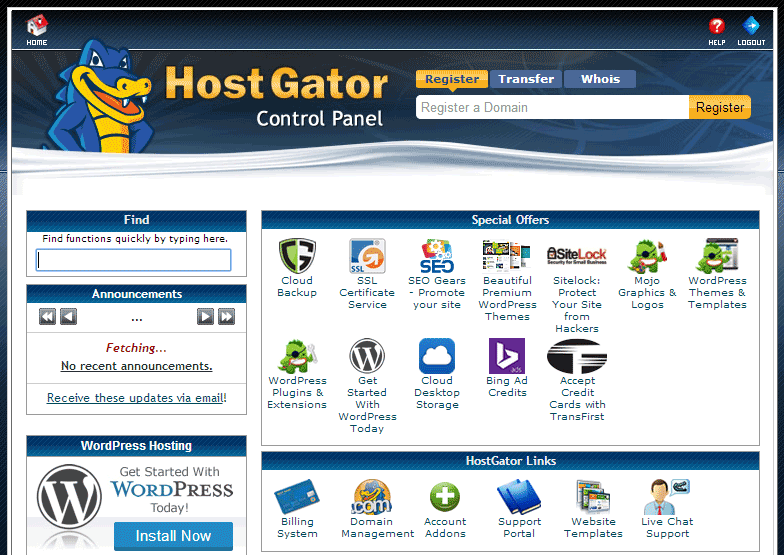 HostGator cPanel