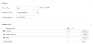 Review WP Review Pro Admin Box